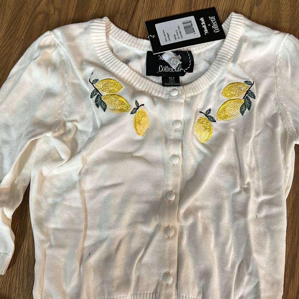 Brand new ModCloth x Collectif lemon print cardigan - Picture 2 of 2